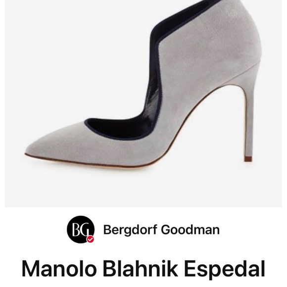 Manolo Blahnik🦋 Grey Espedal Collar Pointed Toe - Picture 7 of 7